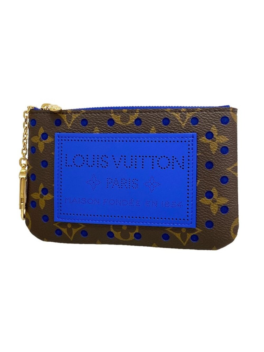 Louis Vuitton Pochette Monogram Perfo Cles S Brown Neon Wave Handbag